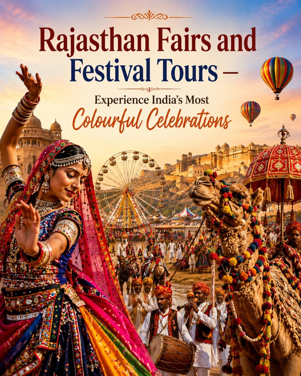 Rajasthan Fairs and Festival Tours - Pushkar Camel Fair, Desert Festival, Teej and Gangaur