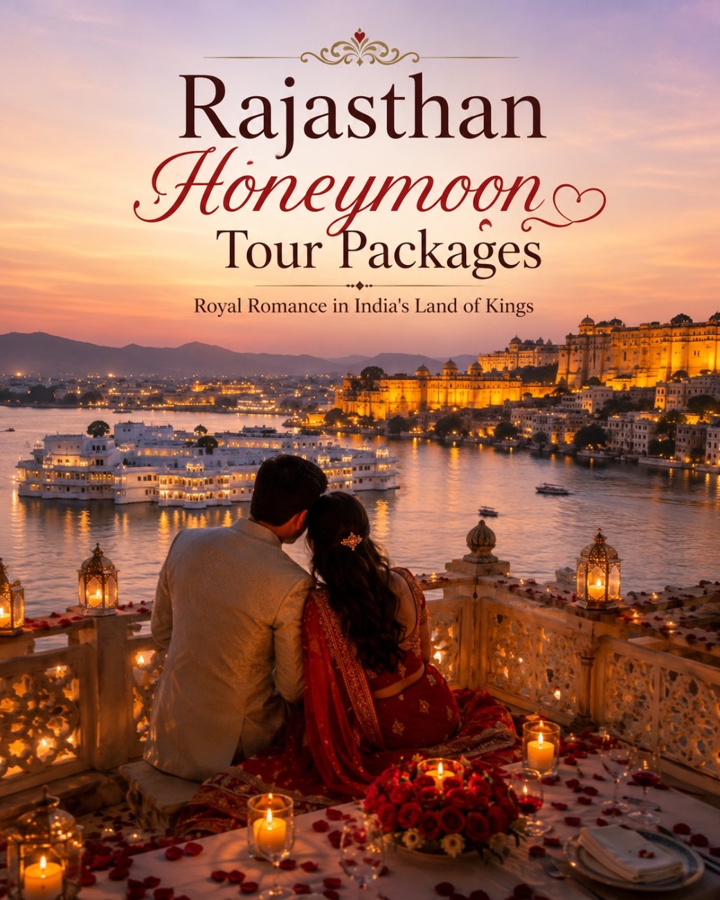 Rajasthan Honeymoon Tour Packages - Lake Palace Stays, Private Desert Camping & Heritage Romance