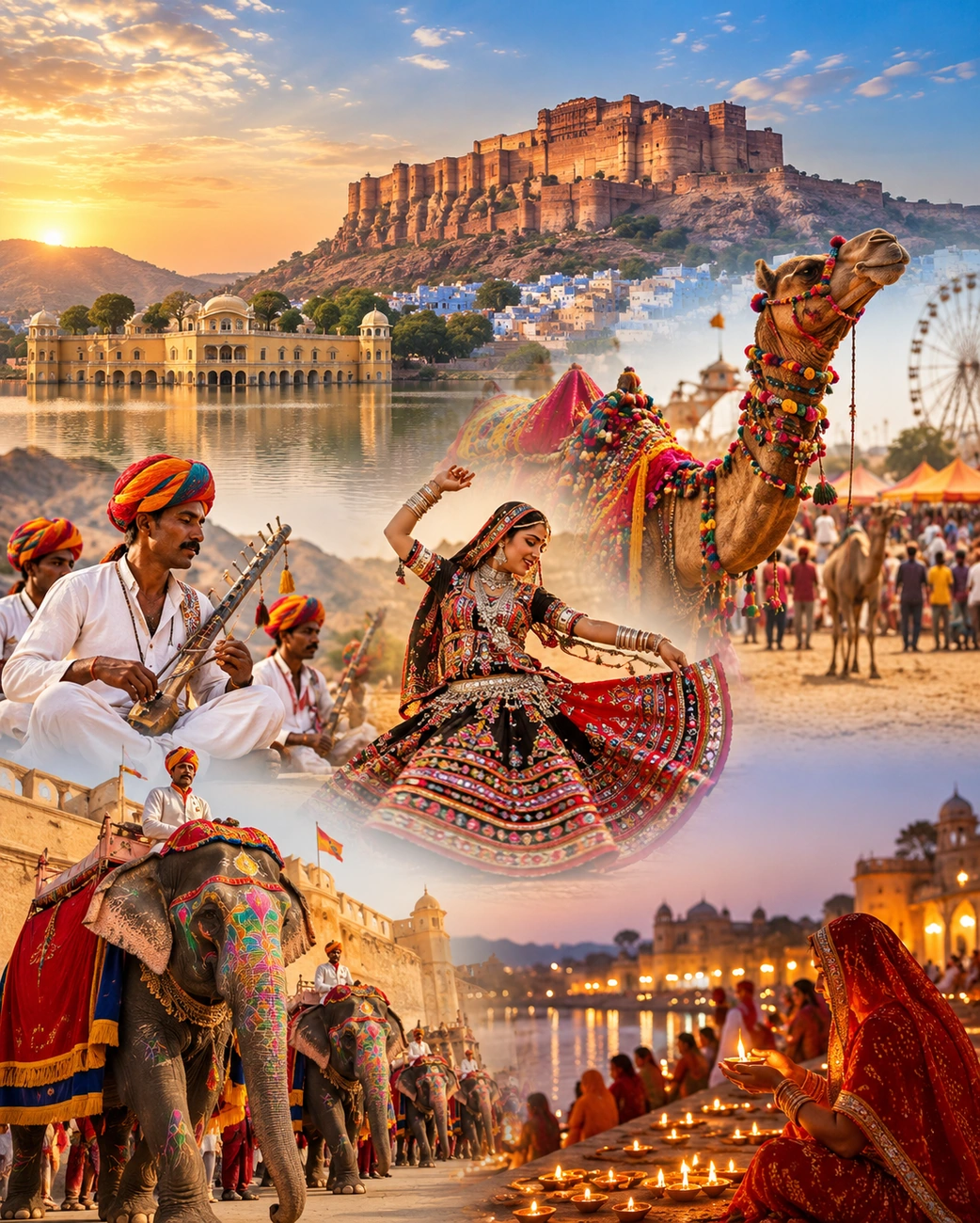 Rajasthan Fairs and Festival Tours - Pushkar Camel Fair, Desert Festival, Teej and Gangaur